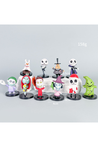 BANDAI ١٠ قطع، من ١٠ إلى ٢٠ قطعة/مجموعة، مجسم جاك سكيلينغتون الصغير من فيلم "...