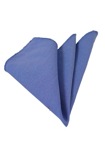 Exve Exclusive Batista de guler din bumbac de o singura culoare tesuta Oxford albastra