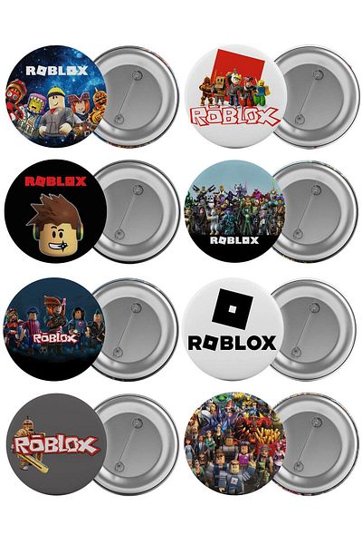 Saturn Roblox Bag Badge Set 8 Pieces Biggest Size 5.8cm Pin Brooch