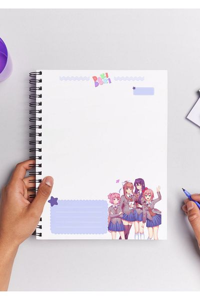 Home Doki Doki Anime Spiral Notebook A5 (50 Sheets)
