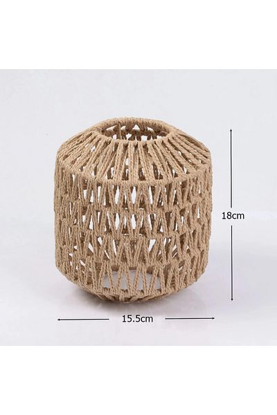 Choice Woven Ceiling Lamp Cover Vintage Flush Mount Light Fixtures Modern Lampshade Paper Rope For E27 N...