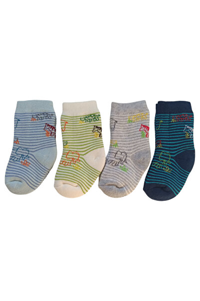 stellare جوارب شتوية سميكة مخططة ملونة للأطفال 4 أزواج