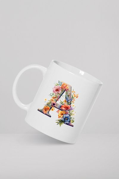 feinas Letters Porcelain Mug Cup