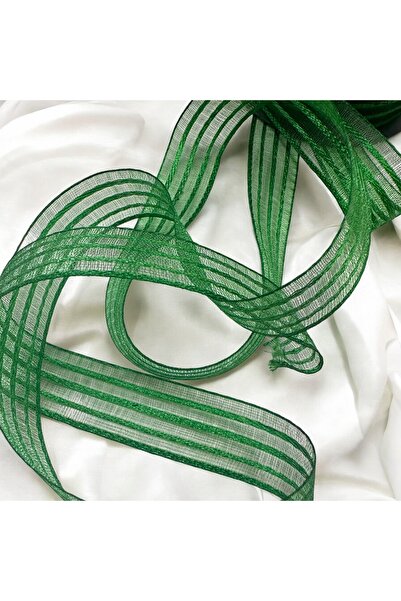 BukiroAtelier Şeffaf Şerit Organze parlak Kurdele 3 m 2,5 cm paketleme kurdel...