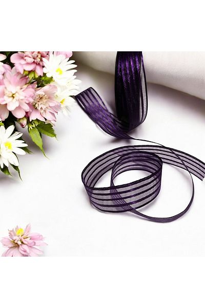 BukiroAtelier Γυαλιστερή διάφανη κορδέλα οργάντζα - 3m 2,5cm Συσκευασία για αρραβώνα και δέσμη