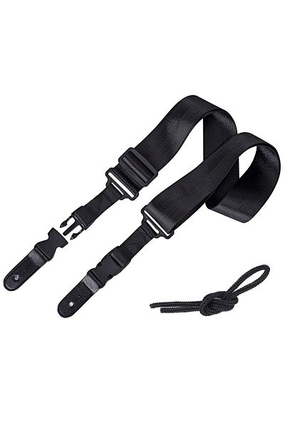 Choice Nylon Black Strap Quick Release Clips Durable Soft Nylon Strap For Acoustic Electric Bass Guitar, Le