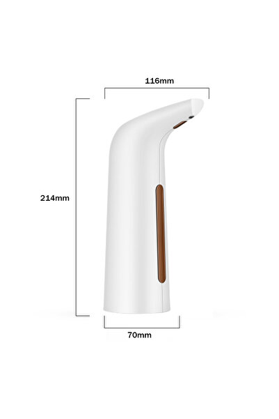 Alloet موزع صابون أوتوماتيكي أبيض سعة 400 مل يعمل بالبطارية وموزع معقم لليدين...