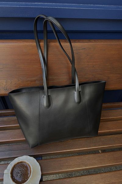LEONAS Basic Zippered Women's Shoulder Bag Aytek Black