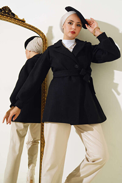 Mr marry Balon Kol Kısa Kaşe Kaban