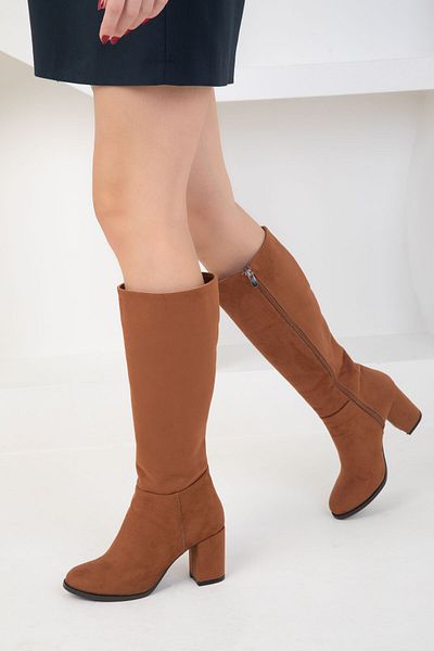 SOHO Dámské semišové boty Tan Suede – model 17548