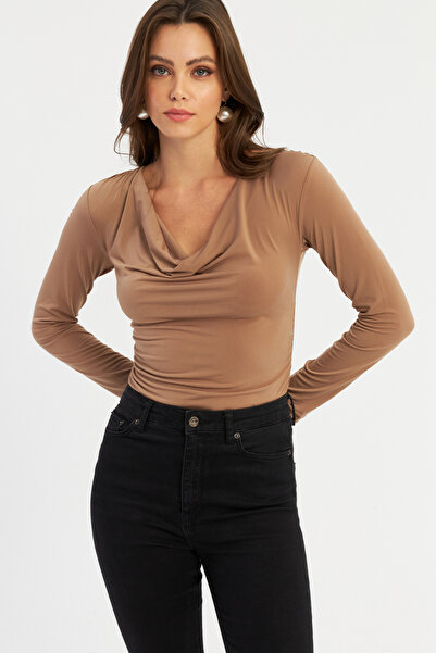 Cool & Sexy Dámská halenka s límečkem Camel Degaje Fry2248