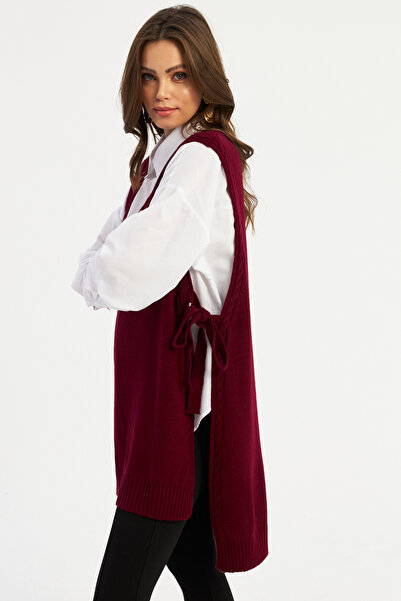 Cool & Modest Claret Red Knitwear Damen-Pullover – MYV103