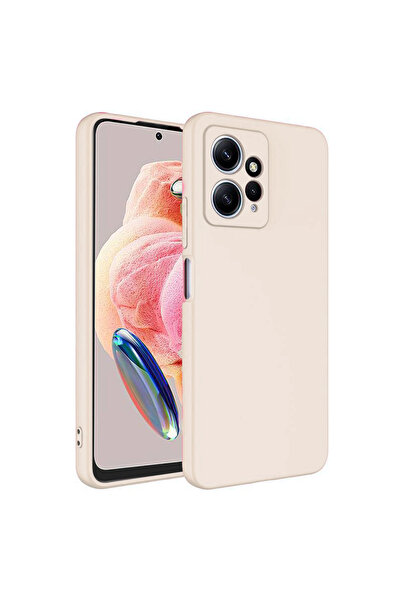 Nettech Xiaomi Redmi Note 12 Uyumlu Nano Arka Koruma Kılıf - Krem