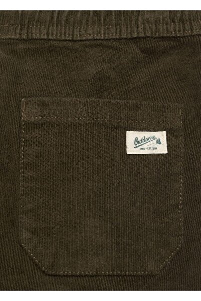 MANGO Kids Beli elastik fitilli kadife pantolon