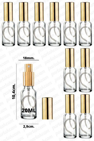 parlakcam 20ml Altın Renkli Full Metal Lüx Sprey Şişe Parfüm Kolonya vb İçin ...