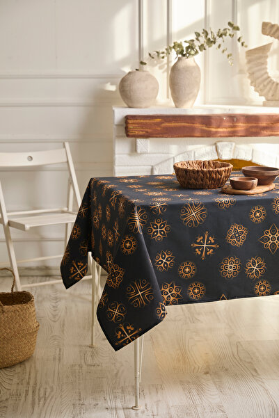 AYSHOME Ays Home Чорна скатертина з принтом