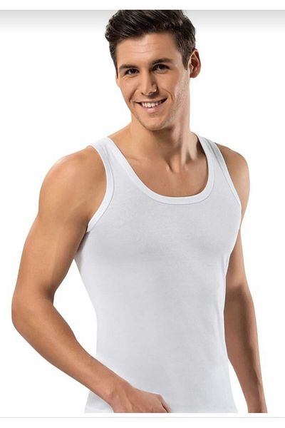 AHSENCE Ανδρικό Ribbed Lycra Passion Tank Top 3 Τεμάχια
