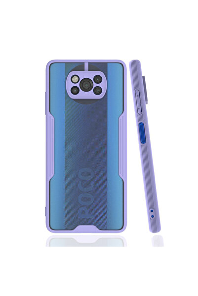 Nettech Xiaomi Poco X3 Nfc Uyumlu Platin Seri Arka Koruma Kılıf - Lila
