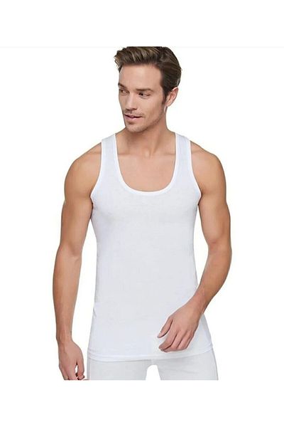 AHSENCE Ανδρικό Ribbed Lycra Passion Tank Top 3 Τεμάχια