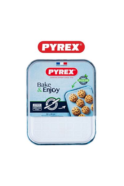 Pyrex صينية خبز Bake & Enjoy مقاس 32×26 سم - صينية متينة ومتعددة الأغراض