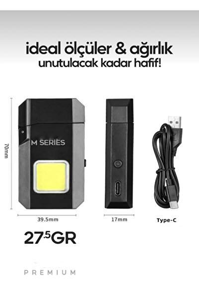 EMİN ENSAR HOME Su geçirmez ve rüzgar geçirmez barbekü çakmağı el feneri ile USB sarj edilebilir elektrikli çakmak