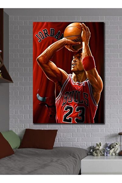 Genel Markalar Efsane Basketbol Oyuncusu Michael Jordan Bulls Nba HD DijitalB...