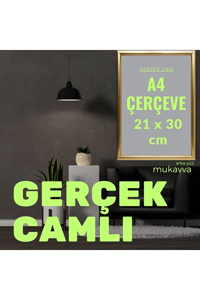 CreaWitch A4 Gold REAL GLASS Πλαίσιο Διπλόματος Πιστοποιητικό Πιστοποιητικό Φωτογραφία Κορνίζα επίπεδο γυαλί