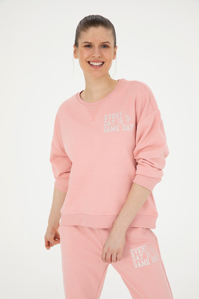 U.S. Polo Assn. سويت شيرت بودرة نسائي 50271646-VR042