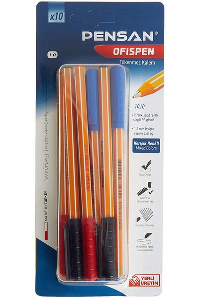 Pensan 1010 Office Ballpoint Pen Set Box of 10