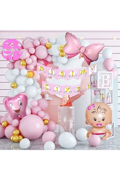 DÜVENCİ TİCARET Pink Dental Balloon Set