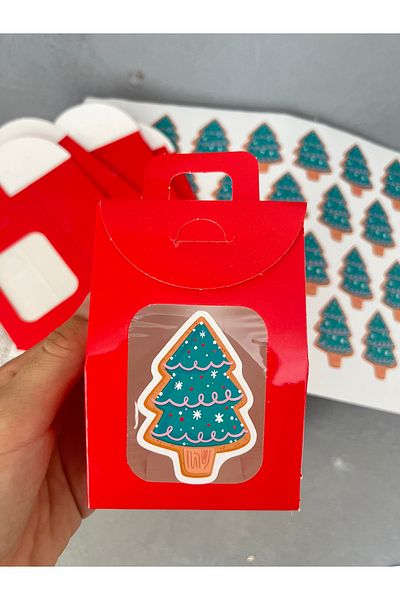Meyofficial 10 Pcs Pine Tree Model Heidiye Set - Mini Bag & Adhesive Sticker