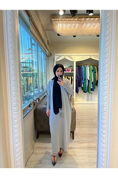 Invee İNVEE 5747 Gri Triko Elbise