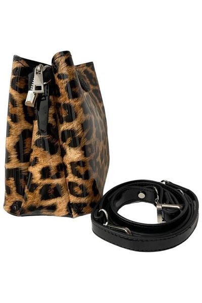 Matthew Cox T749 Leopard Patterned Women's Shoulder and Hand Bag