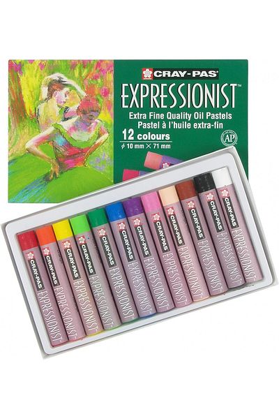 Sakura Expressionist 12-Piece Oil Pastel Paint Set / Bxlp12