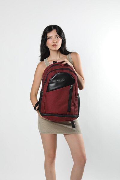 Monte Lui Storm School Unisex Backpack - Red