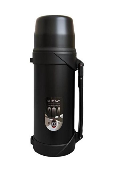 Shotay Çelik Termos 1200ml Siyah