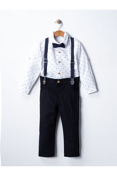 Çelix Kids Σετ παπιγιόν Salopet για μωρό και παιδί - Πουκάμισο και παντελόνι