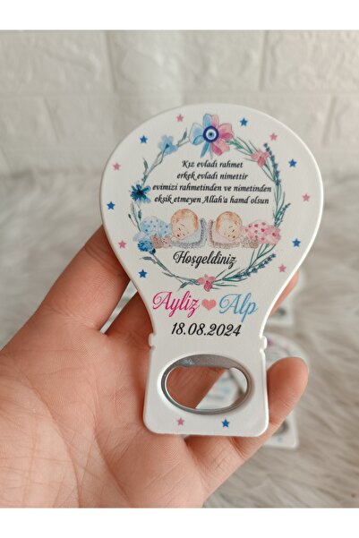Doğrukan Hediyelik 50 adet kız erkek ikiz bebek balon açacak yenidoğan doğum ...