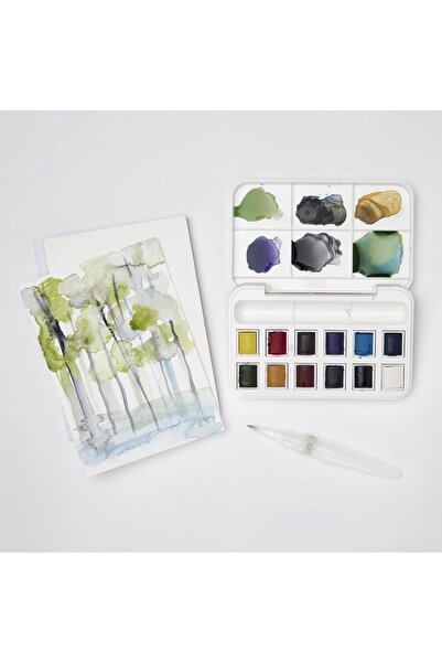 Winsor Newton Cotman 12'li Pocket Brush Sulu Boya Seti