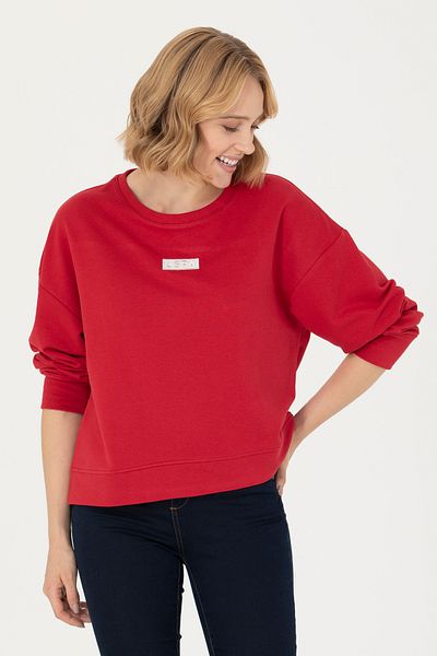U.S. Polo Assn. Women's Red Crew Neck Basic Sweatshirt 50276557-Vr030