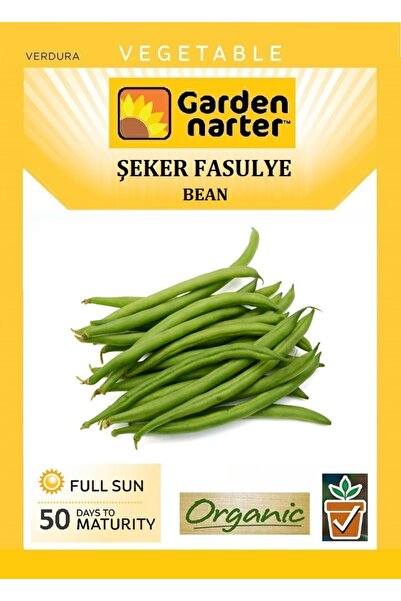 GARDEN NARTER Sırık Şeker Taze Fasulye Tohumu Doğal Organik Fasulye Tohumu Pa...