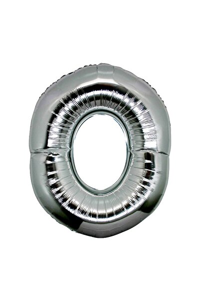 Pazarcan Letter O Foil Balloon Silver Color 40 Inch (5389)