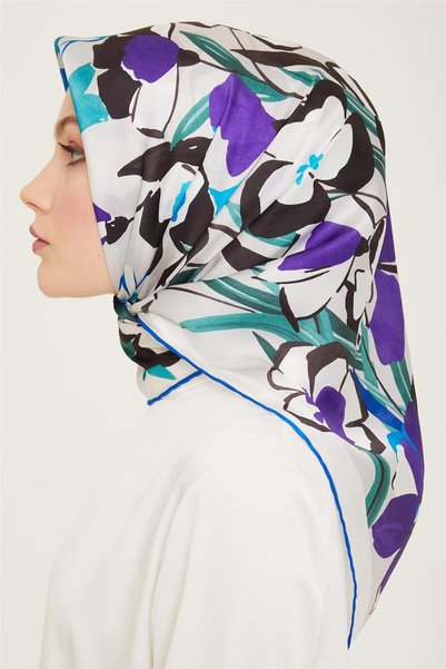 Armine imprimeu floral Twill mătase Eșarfă 24Ya9153 52 04