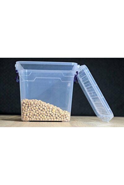biedda 7,7 litre Plastik Kilitli Kapaklı Dikey Derin Bakliyat Saklama Düzenle...