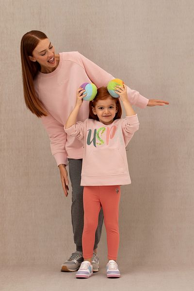 U.S. Polo Assn. Hanorac roz praf pentru fete 50276895 -vr050