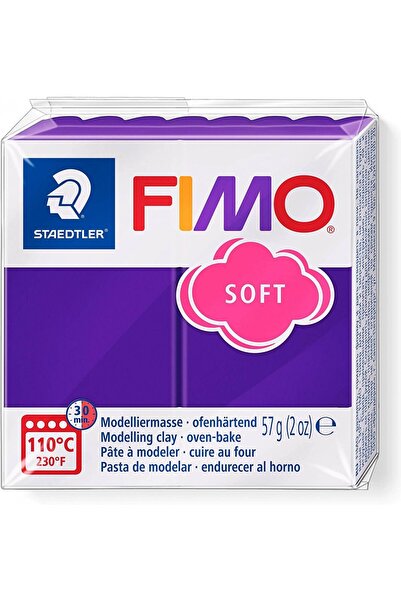 Staedtler Fimo Polimer Kil 57gr Soft Modelleme Kili Mürdüm / 8020-63 07