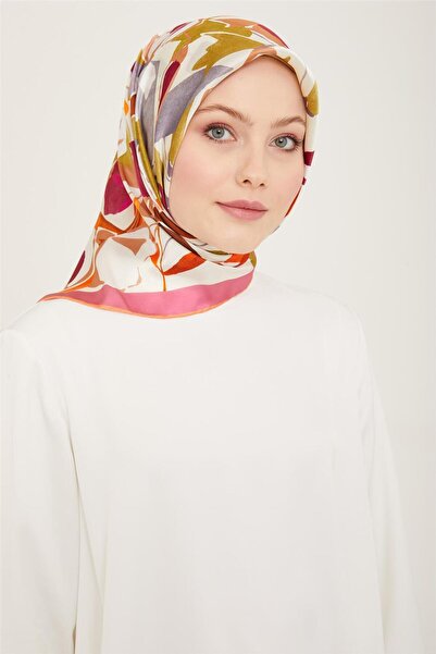 Armine بنقشة زهور تويل حرير وشاح 24Ya9153 52 52