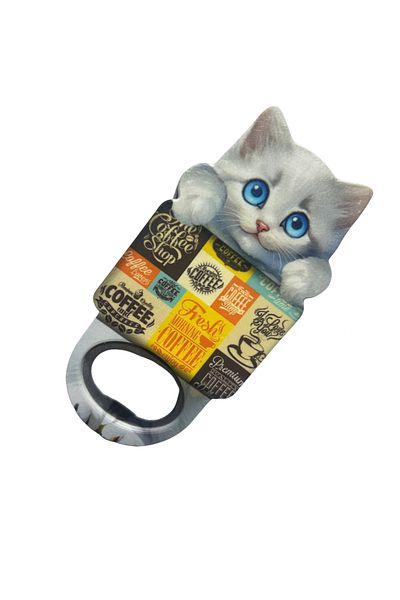 Righton Cat Patterned Gasouse Soda Bottle Opener
