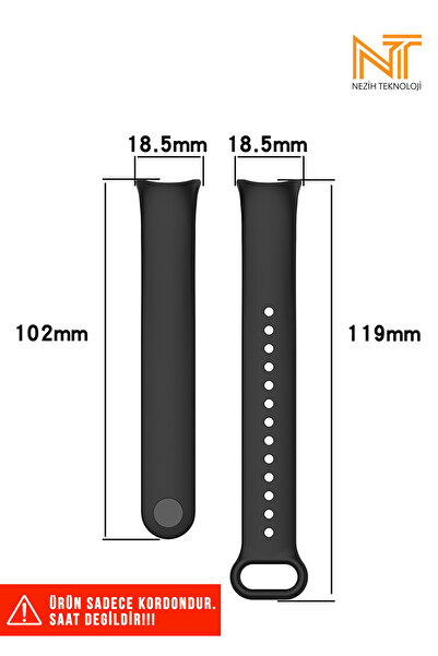 Nezih Case Mi Band 8 / 9 / 10 Compatible Classic Cord Silicone Strap