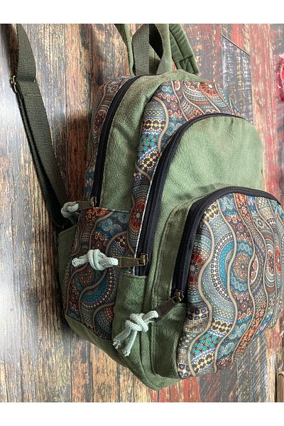 Street Bag Ethnic Authentic Bohemian Αδιάβροχο Φαρδύ Ορθοπεδικό Σακίδιο πλάτης 3 θέσεων